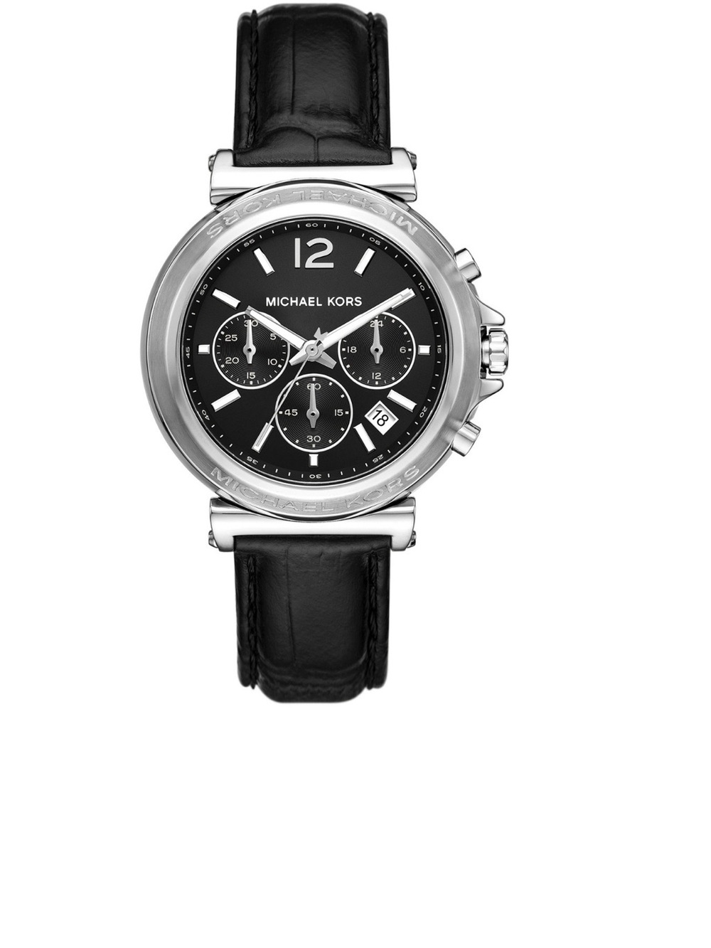 Michael Kors Black Dial Silver-Tone Chronograph Watch